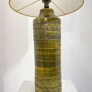 Lampe en céramique verte Bitossi, Italie milieu XXème