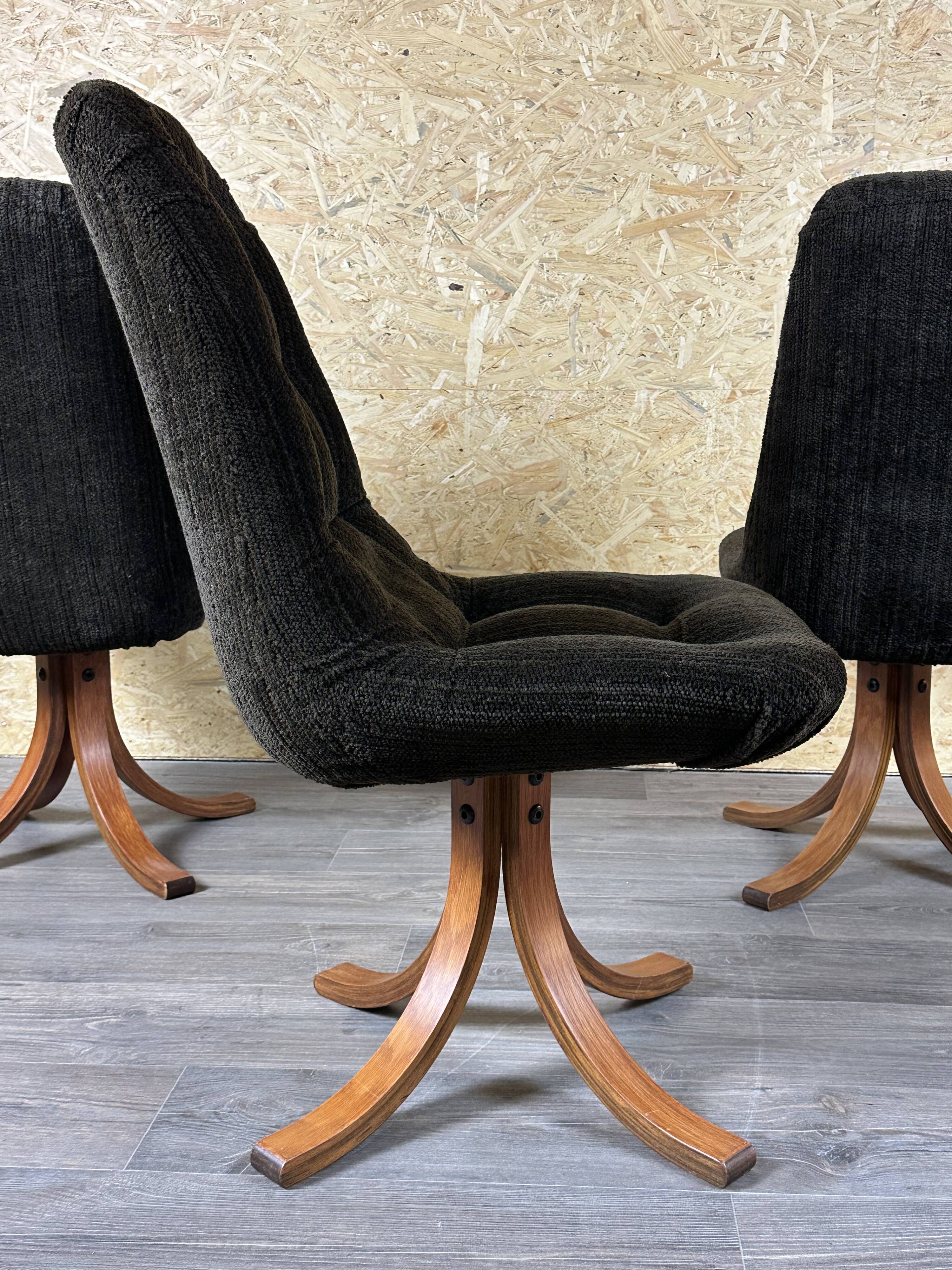 3x 60s 70s chair swivel chair dining chair mid century Danish modern design