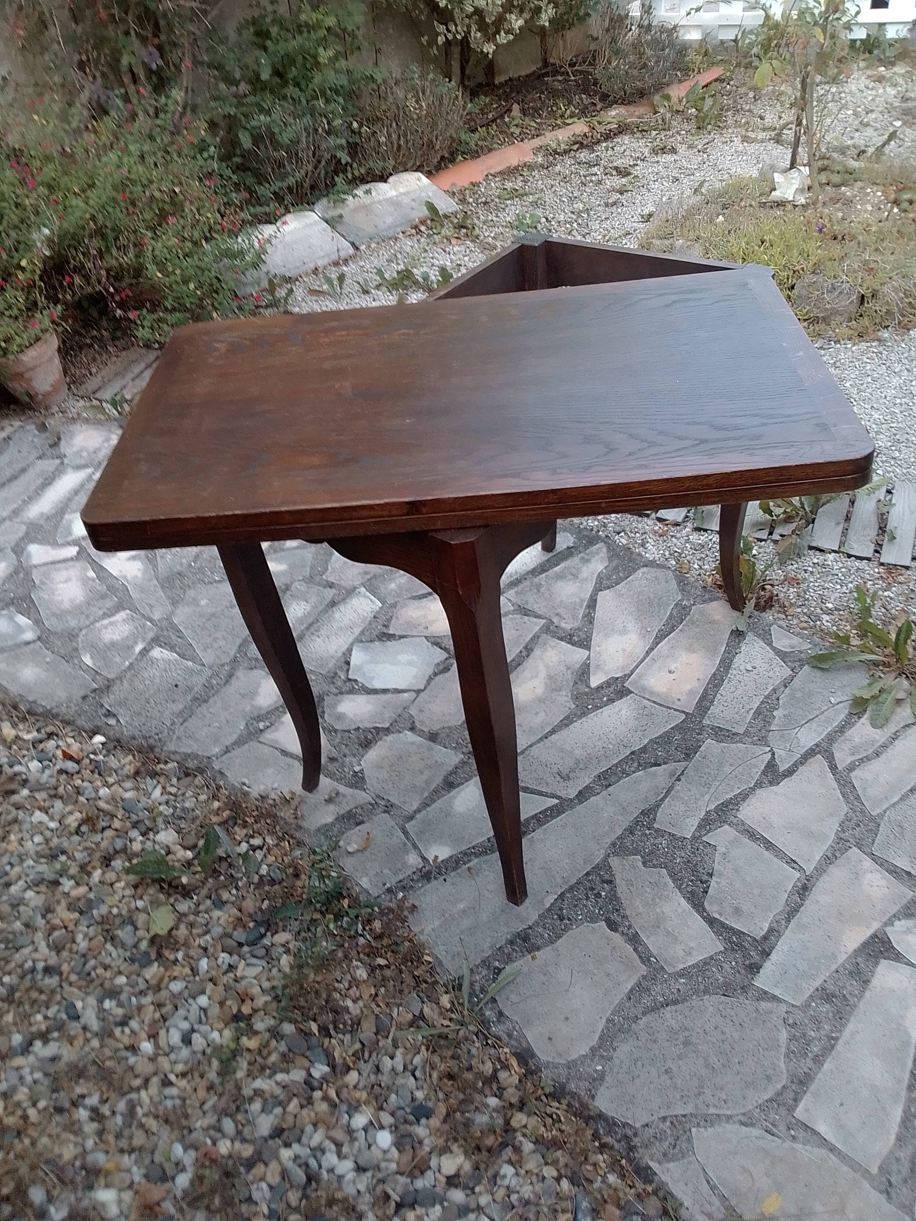 Folding wood dining table