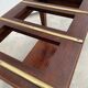2 old English luggage rack in bronze and 19th century wood