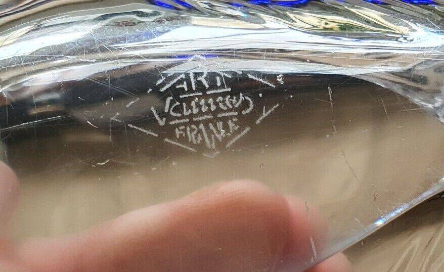 Crystal dog ashtray art v clichy france to confirm