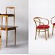 Dining set by Drevotvar and set of 3 chairs by Jasienica, Poland