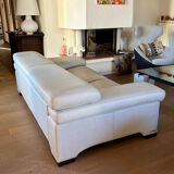 "Sillage" leather canapé/Rochebobois