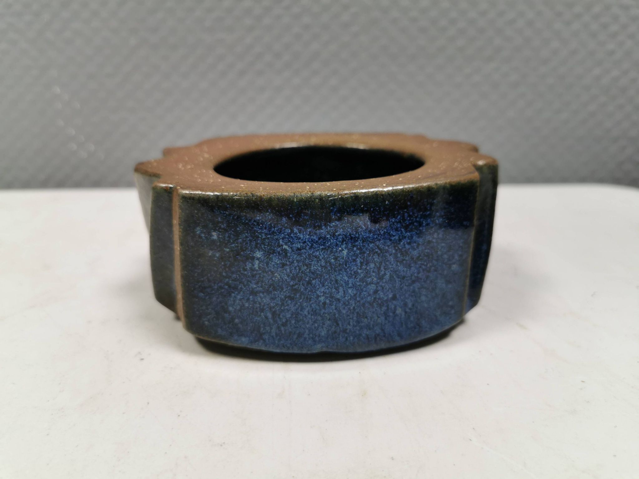 Ceramic bowl in bluish glaze. By Marianne Starck (MS) Denamrk 1960s
