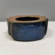 Ceramic bowl in bluish glaze. By Marianne Starck (MS) Denamrk 1960s
