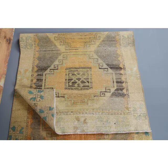Semi-Vintage Turkish Hand-Knotted Runner 100x381