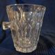 Glass ice bucket press vintage mold old diamond cut 1900