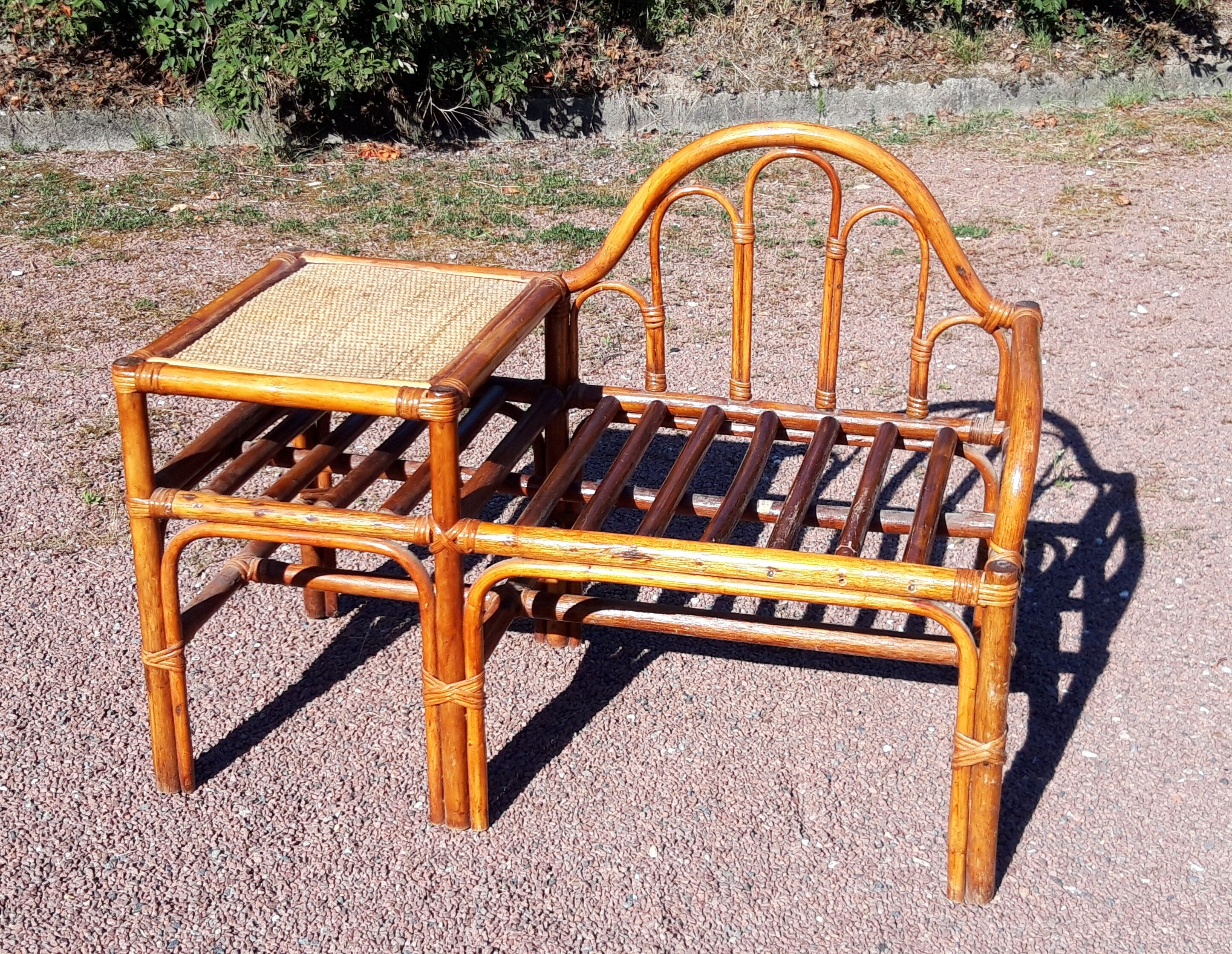 Rattan entrance furniture/telephone