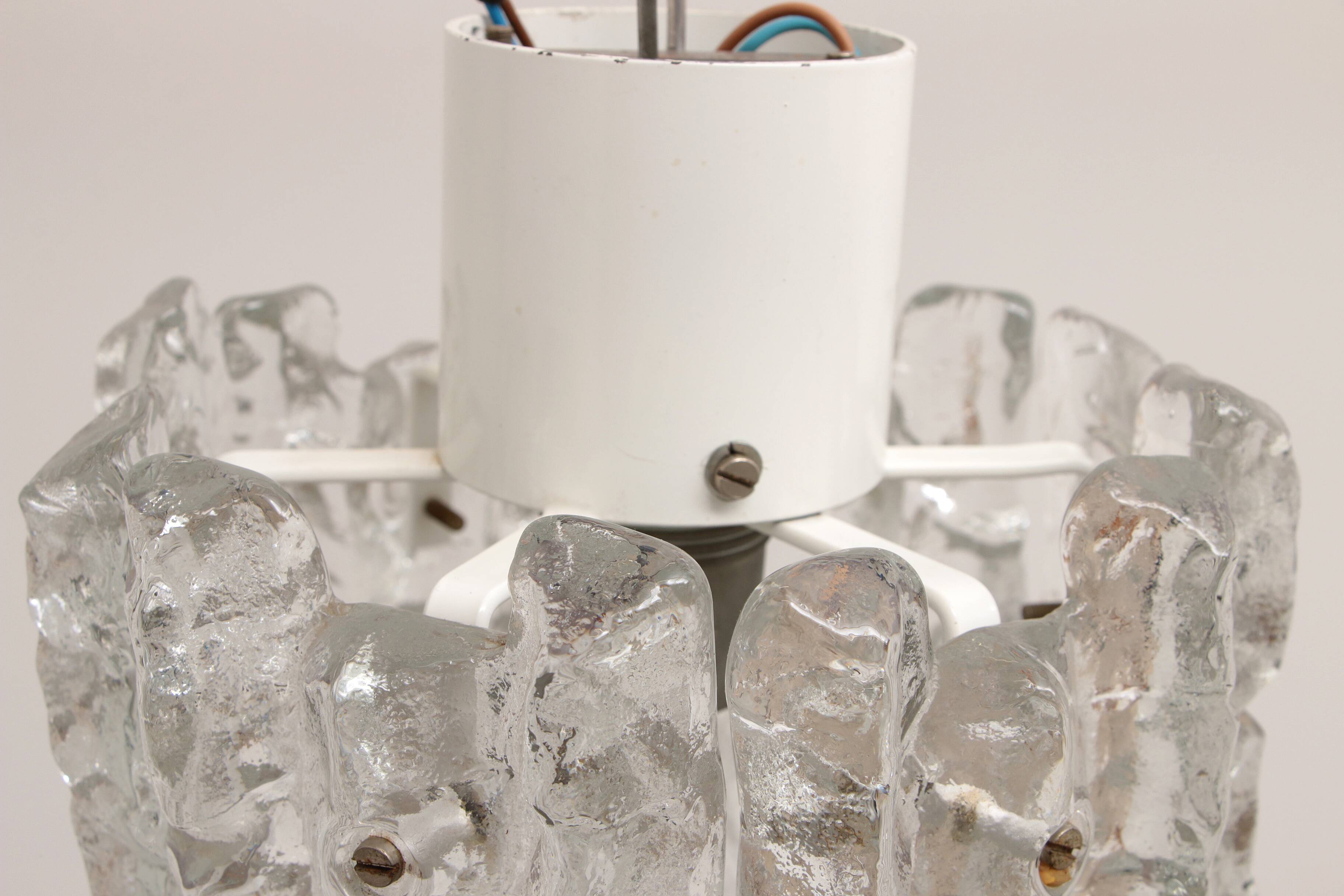 Kalmar Murano glass ceiling lamp, 1960 Austria.