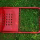 3 vintage vintage folding red metal chairs fine 70s