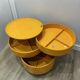 Vintage Yellow Opal Cylinder Bar Cabinet on Castors 1960s Space Age Storage