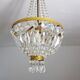 Basket chandelier with stamps