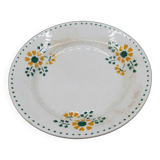 Old opaque porcelain plate from the faïencerie de gien - french - vintage