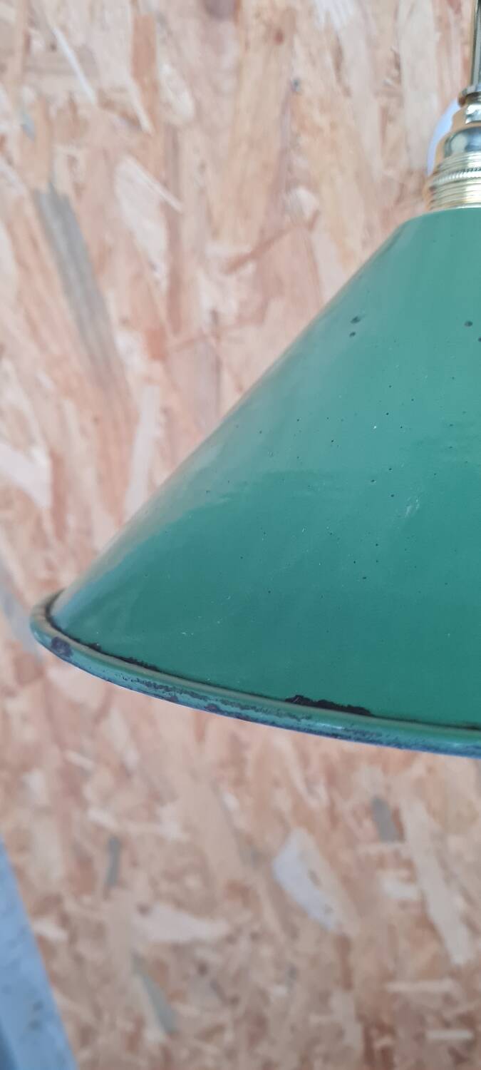 Vintage enameled sheet metal wall light