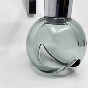 Glass and chrome wall lamp Eye Ball design Space Age Italy 1970