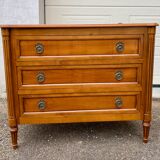 Magnificent Louis XVI style chest of drawers with three drawers