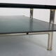 B&B Italia 'Diesis' Two-Tier Glass and Leather Coffee Table by Antonio Citterio