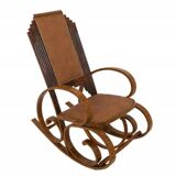 A pair of unique Art Deco rocking chairs, Poland, circa 1930.