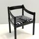 'Carimate' Black Walnut and Velvet Chair by Vico Magistretti for Cassina, 1