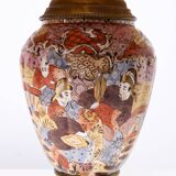 pair Satsuma Table Lamps Japan 1950s