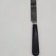 Set of 6 round-tipped dessert knives with dark wood, Nilox blade.