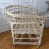 Natural rattan armchair braided