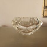 Cendrier en cristal taillé  à facettes vintage 70's