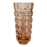 Vintage pink rosaline glass vase