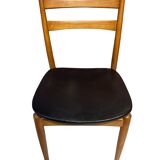 Set of six wooden chairs