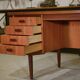 Scandinavian teak desk produced by Samcom Denmark, 1960s