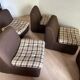 Lot 6 fauteuils tissu en polystyrène rigide année 50/60