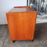 Commode chêne  pied compas, vintage reconstruction
