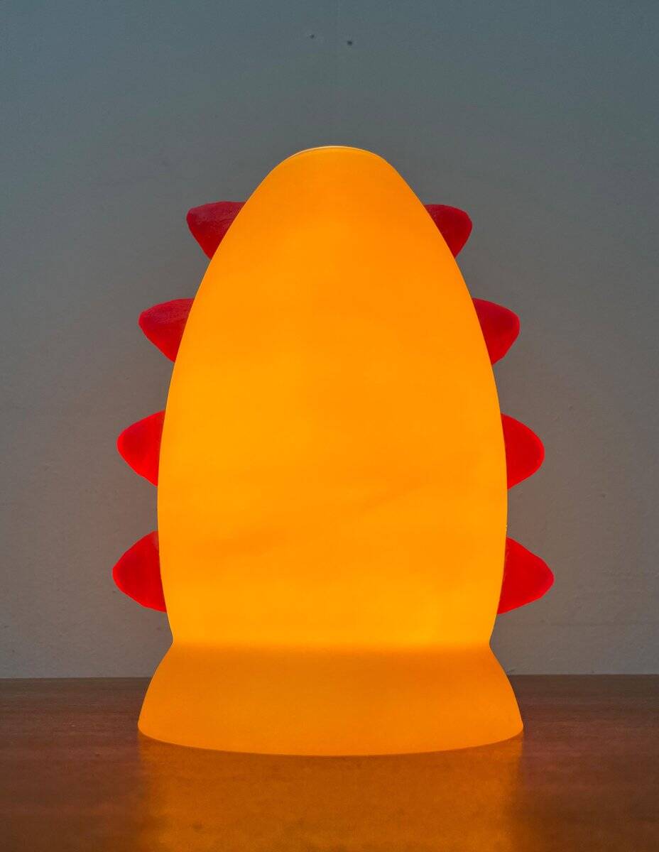 Postmodern glass table lamp from Trait D'Union, 1980s.