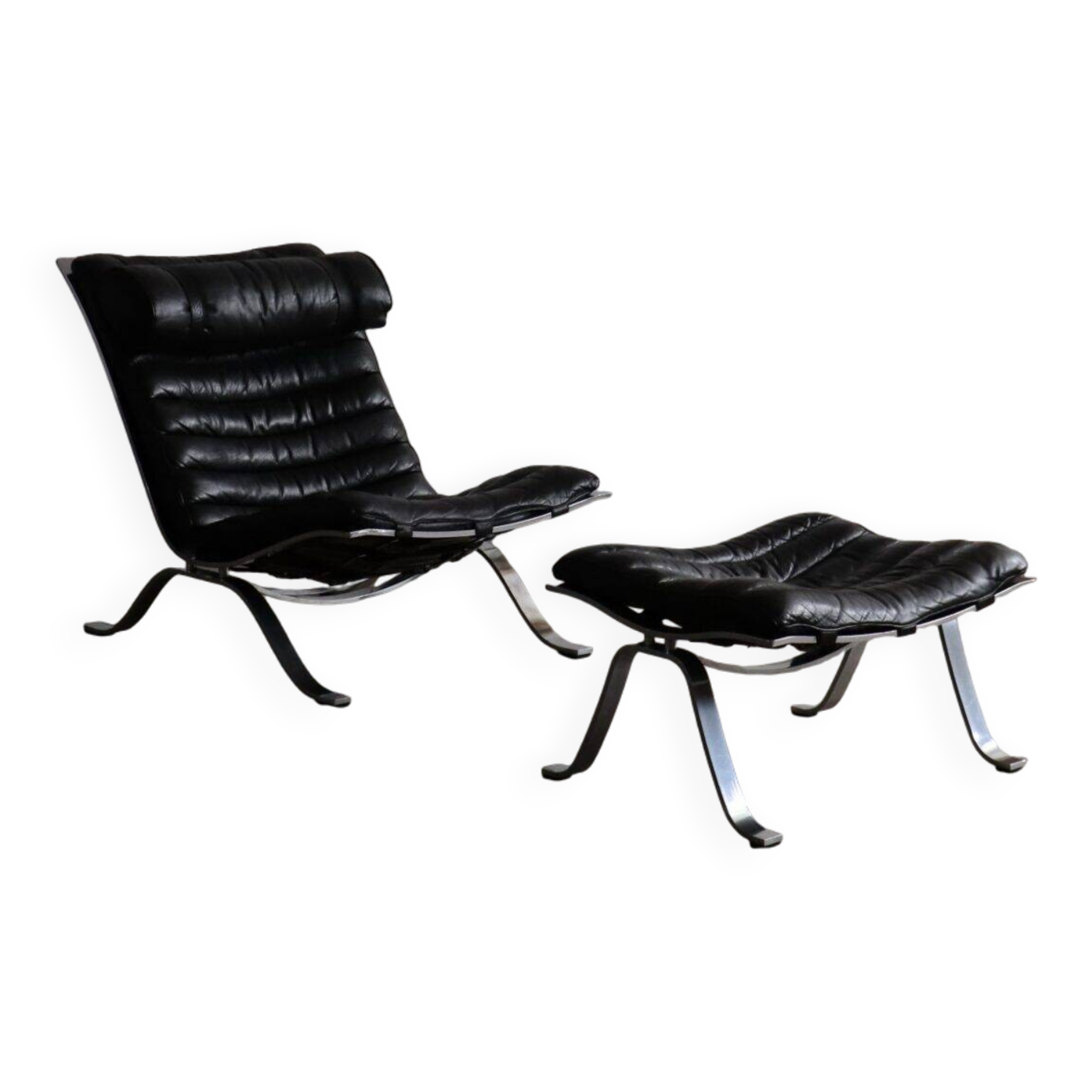 Arne Norell Ari lounge chair with ottoman Sweden 1966