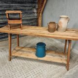 Industrial workbench washbasin table kitchen island 50 x 175 cm