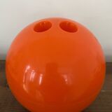 Vintage orange bucket in the shape of a FASYL bowling ball, diameter 18 cm