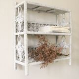 Vintage wicker shelf