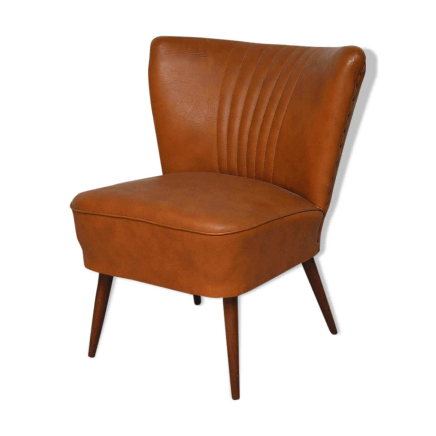Vintage Tan cocktail armchair years 60