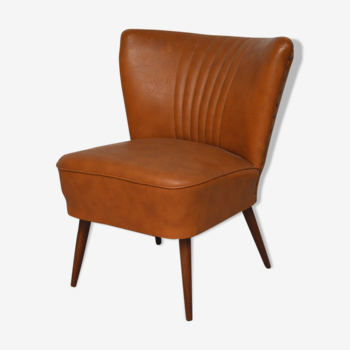 Fauteuil cocktail fauve vintage Années 60