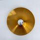 Vintage rose gold disc wall lamp sconce, 1970s Germany