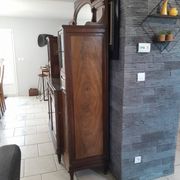 Ancien grand meuble cabinet louix xvi vitrine miroir