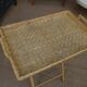 Desserte pliante en Rotin Vintage 1960