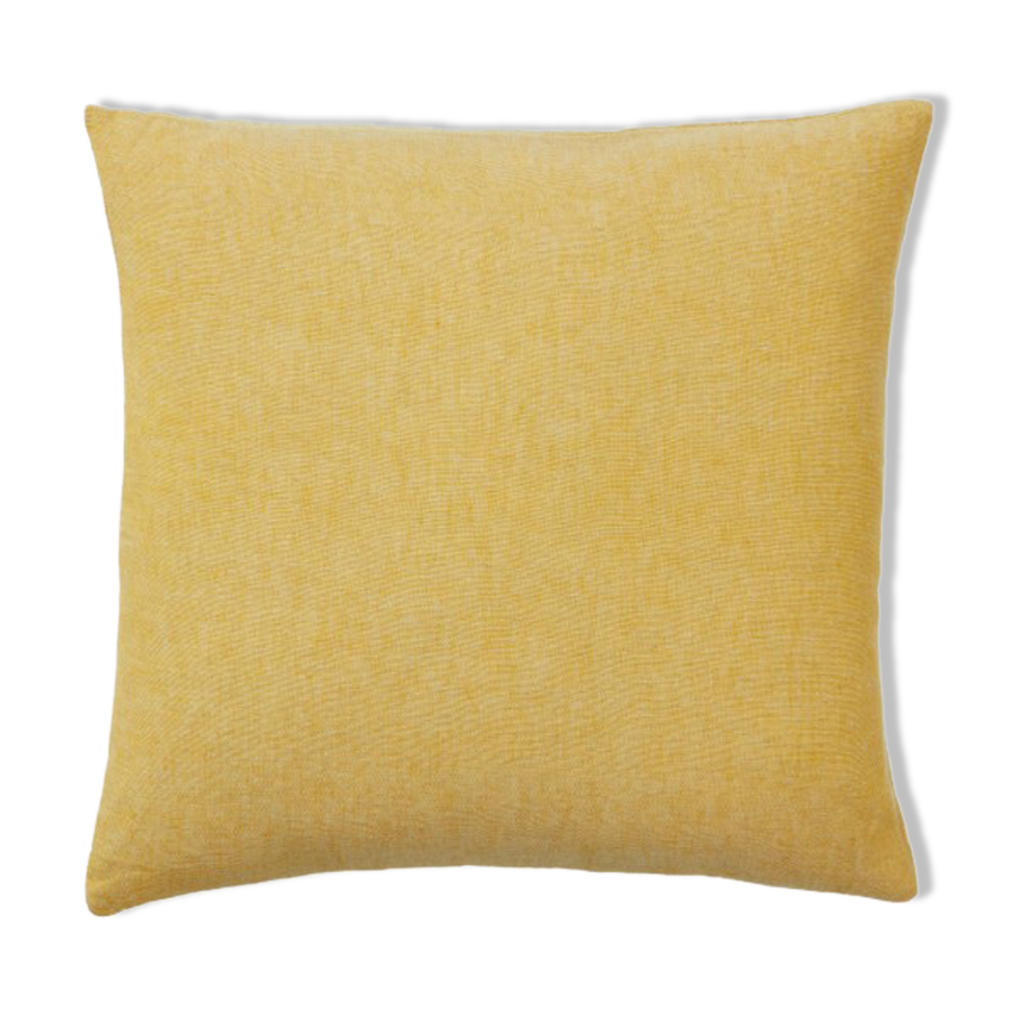 Lining and cotton cushion 50 x 50 cm lemon color