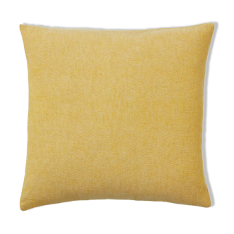 Coussin en lin et coton 50 x 50 cm couleur citron