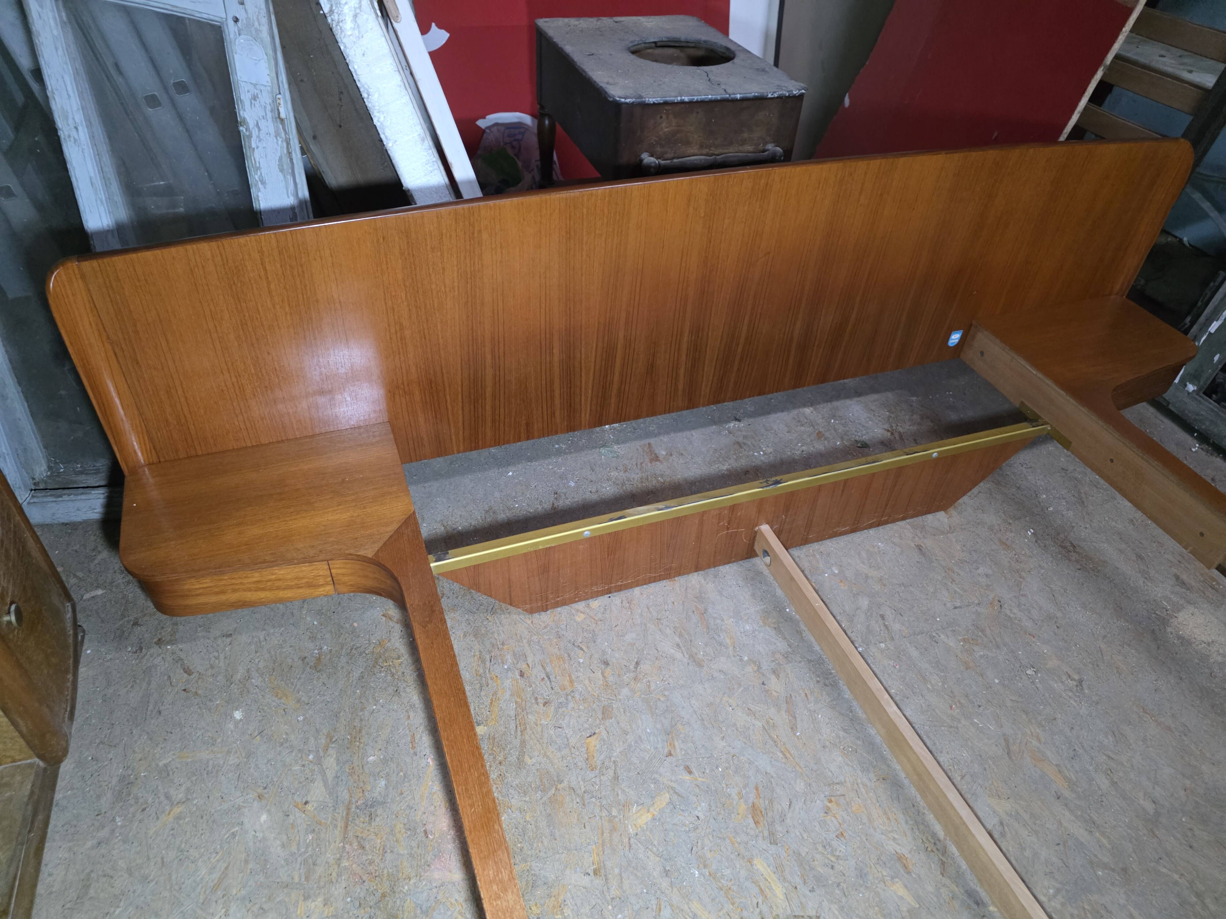 Scandinavian teak bed from the 1960s.