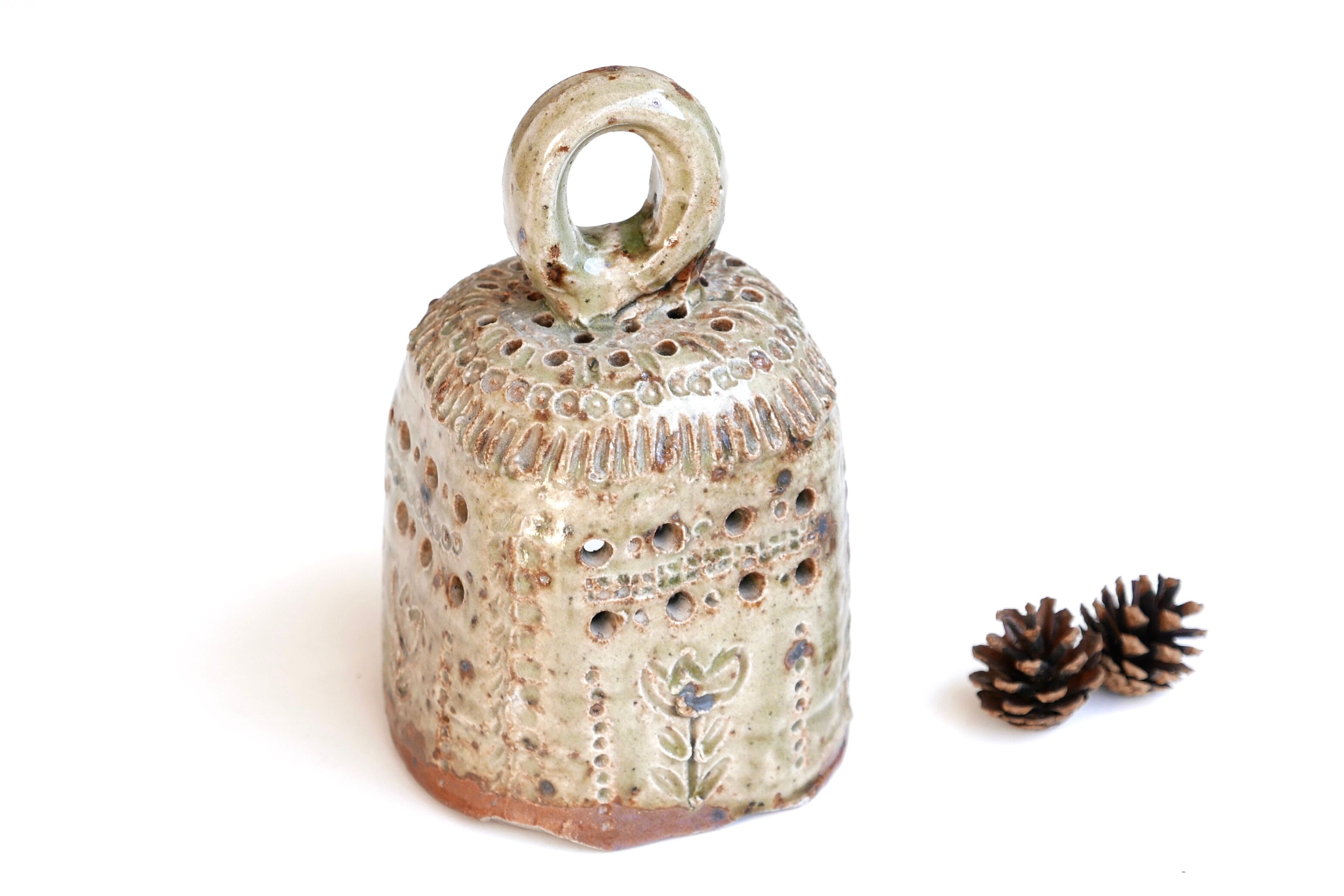 Barbara Delfosse sandstone photophore, La Borne, 1960s