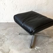 Tabouret en cuir, Danemark, années 1960