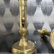 Pair of brass push candle holders – Late 19th century