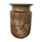 Vase en grès émaillé décor feuillage