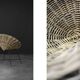 Vintage Mid-Century German Modern Round Woven Bamboo Armchair, 1960s
